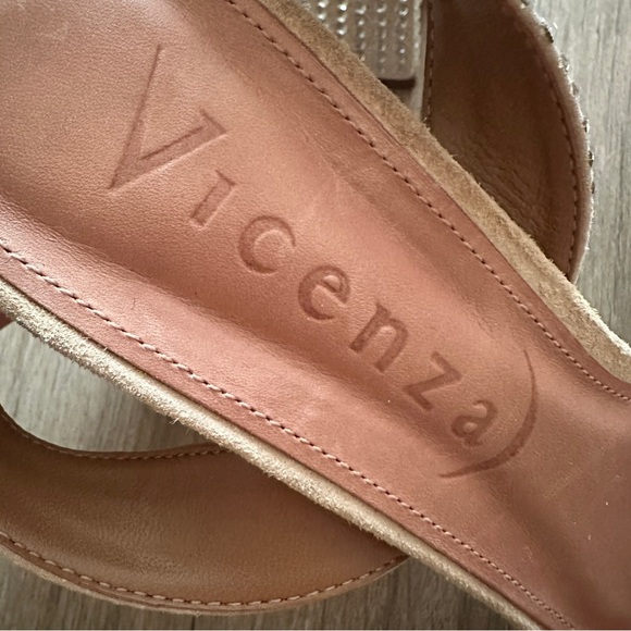 Anthropologie VICENZA Camurca Bege Diamond Gem Platform Sparkly High Heels Tan 7 - Picture 2 of 14